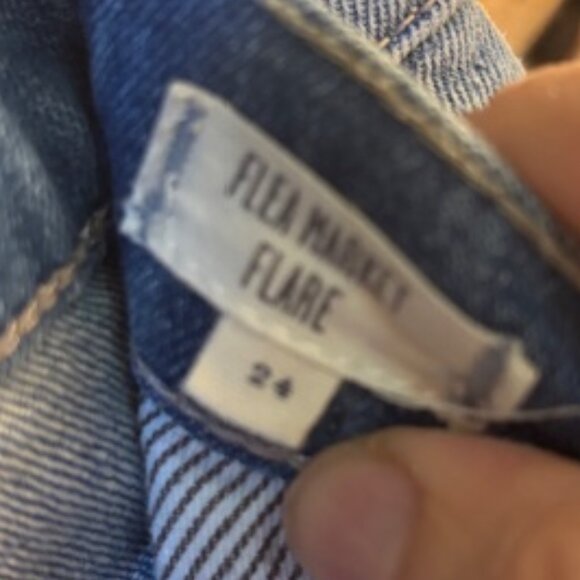 Madewell High Rise Wide Leg Jeans, Button Fly, Size 24, Light Blue Wash - Picture 3 of 4